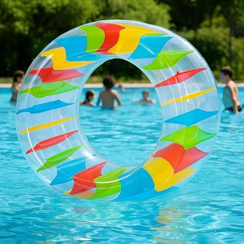 EHIOG Piscina Gonfiabile 120cm per Bambini e Adulti – Giocattolo Acquatico Gonfiabile da Esterno per Festa in Piscina