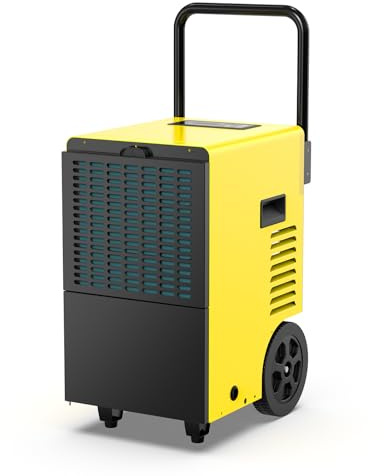 DAHTEC Industrial Dehumidifier (max. 30 L/Day), Commercial Construction Dryer with 7L Large Tank and Drain, Suitable for Basements and Rooms up to 90 m²/230 m³