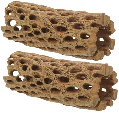 UPKOCH 2 pièces Cachette Poisson Décorative Résine Réaliste pour Aquarium Eau Douce Abri Spacieux pour Crevettes et Poissons Ornement Naturel pour Réservoir et Terrarium Cachette
