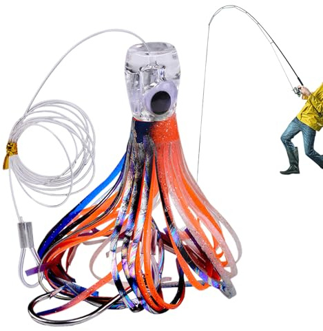 Hogvinnatil Leurre de traîne - Appâts artificiels Perche Poisson,Cuillère ondulante réaliste pour achigan à grande bouche poisson-chat eaux douces mer nuit kayak surf vol glace papa hommes