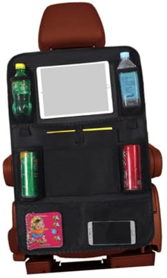 Auto Organizer für Rückenlehne, Praktische Aufbewahrungstasche | Oxford Gewebe, Mehrfachtaschen und Stabile Befestigung, für Auto und Reisen, Schwarz, für Kinderspielzeug
