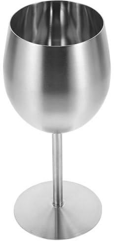 GARVALON Copa de Vino de Acero Inoxidable de 330ml para Cócteles Diseño Elegante y Funcional Adecuado para Decoración de Mesa y Uso en Cumpleaños