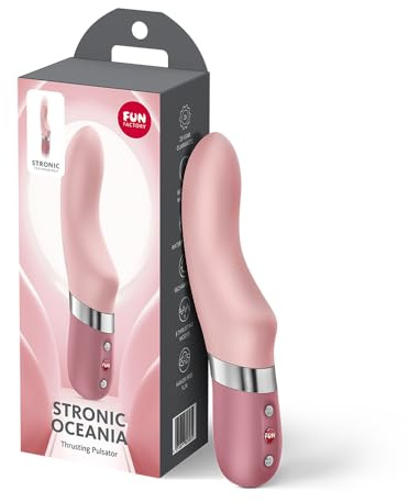 Fun Factory Stronic Oceania | effetto pulsante | vibratore per punto G a spinta | 8 programmi di spinta | ergonomico e mani libere | impermeabile e USB-C | dispositivo erotico per donne