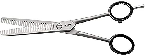 JAGUAR Effilierschere SATIN 30/30 6.0“ | Ausdünnschere mit 30 Effilierzähnen mit Prismenschliff auf beiden Schneiden im Classic-Design | mattiert | Made in Germany