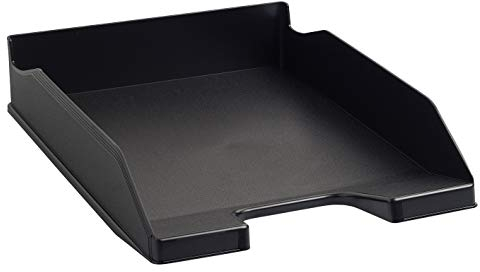 Exacompta - Réf. 113014D - 1 corbeille à courrier COMBO MIDI ECOBLACK - dimensions utiles 34 x 25 x 6,5 cm - pour format A4 + - peut contenir 500 feuilles - couleur noir - certifié Ange Bleu