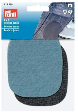 Prym 929290 Patches Jeans (bügeln) 8 x 9 cm hellblau/dunkelblau, Blau