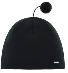 Eisbär Damp Strickmütze Bommelmütze Skimütze Wintermütze Beanie Herren - Made in the EU mit Futter, Futter Herbst-Winter Winter