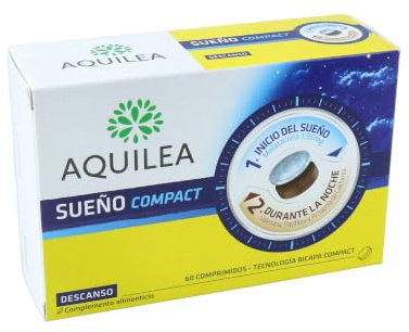 Aquilea Sueño Compact | 60 comprimidos Bicapa | Favorece Descanso Reparador