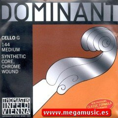 CUERDA VIOLONCELLO - Thomastik (Dominant 144) (Metal/Cromo) 3ª Medium Cello 4/4 (G) Sol (Una Unidad)