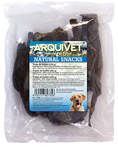 ARQUIVET Trippa di vitello - sacchetti 250 gr - Snack 100% naturali per cani - Masticabile per cani