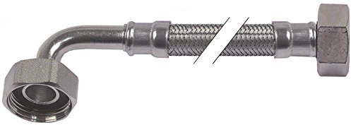 Flexschlauch Anschluss 1: 2: 3/4' 3/4' Arbeitsdruck 10bar gerade-gebogen Länge 1500mm CNS-Umflechtung DN10 Platzdruck 95bar DVGW