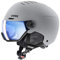 uvex Wanted Visor - robuster Skihelm für Damen und Herren - Filterkategorie 2 - optimierte Belüftung - Rhino matt - 58-61 cm