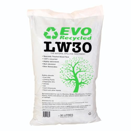 BearTOOLS Kit di fuoriuscita da 30 litri (30 l, granuli) composto organico, ignifugo, alto livello di assorbenza, composto leggero e sostenibile per uso interno/esterno, ignifugo.