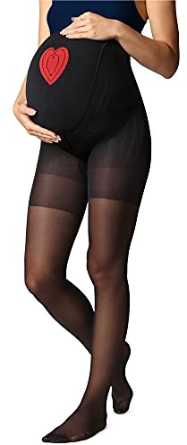 Be Mammy Collant Premaman Donna 40 DEN BE-1121 (Nero, L)