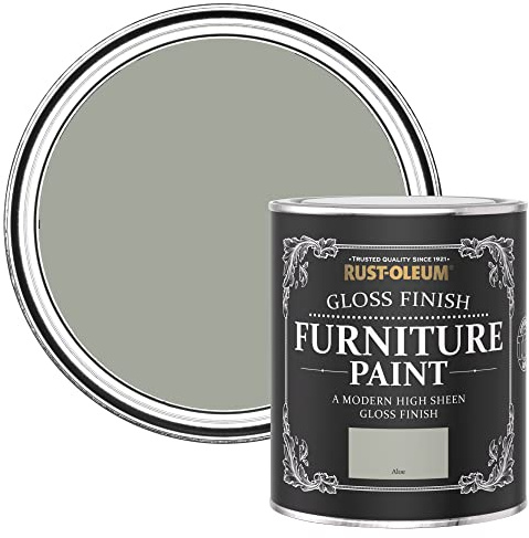 Rust-Oleum light Green Furniture & Skirting Board Paint in Gloss Finish - Aloe 750ml