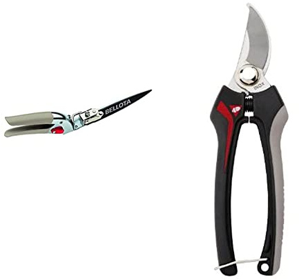 Bellota 3555 - Tijeras cortacésped, para cortar el césped, tijeras para jardinería + 3628 INOX-CE MB - TIJERA RECOLECTORA