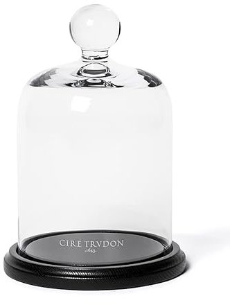 Campana in vetro con base in Legno per candele Trudon