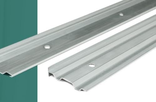2x 1,50m Wandanschlussprofil Aluminium Schiene 60mm Kappleiste