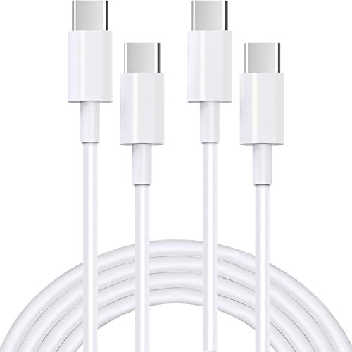 USB C to USB C Charger Cable, Type C 100W Fast Charging Cable 2Pack Lead Fast Charge for iPhone 15/15 Pro/15 Pro Max, iPad Pro/Air, MacBook Air, Samsung Galaxy S23/ S22, Huawei P10, Pixel, Switch,etc