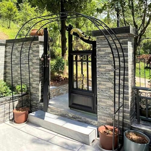 ARCO Für Rosen Für Klettern Von Pflanzen Metall Archi Resistent Gegen Die Gartenbogenpavillons 80-350 cm Breit Für Hochzeiten, Party, Garten (Farbe: Grün, Größe: 80x200 cm/2,6 X 6,6 Fuß)