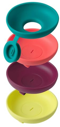 4pc Silicone Popsicle Holders,ice Cream Cone Holder,ice Lolly Holder,ice Cream Holder,Mes-s-Fr-ee Treats for Kids,Reusable No Drip Popsicle Holder,Silicone Mes-s Fr-ee Ice Pop Stick Holder
