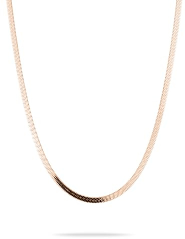 LIEBESKIND BERLIN Damen Sleekchain Halskette – Edelstahl Kette in verschiedenen Farben und Längen, größenverstellbar – zeitlos, modern und vielseitig kombinierbares Schmuckstück
