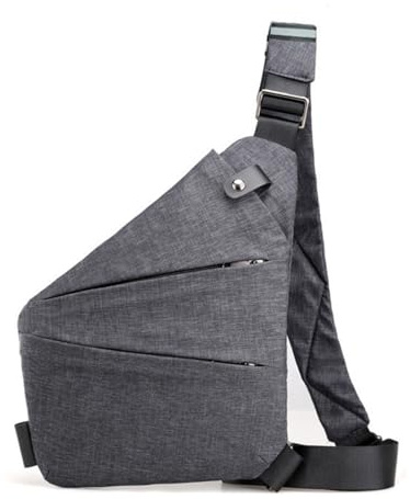 Generisch Umhängetasche Damen, Herren Anti-Diebstahl Umhängetasche, Diebstahlsichere Tasche, Unisex Grau 31 x 19 x 4 cm