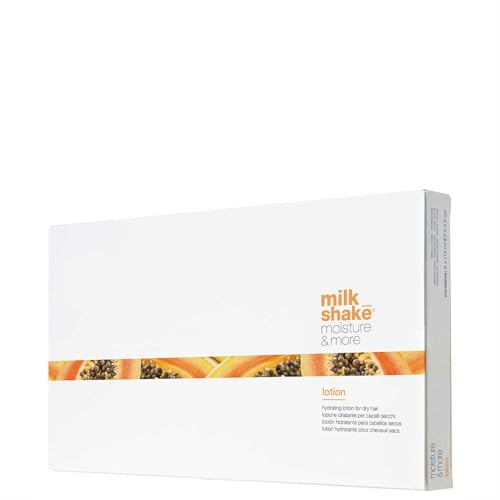 milk_shake Moisture & More Hydrating Lotion Vials - Intense Weekly Hydration Treatment for Dry, Dehydrated Hair | Restores Shine and Moisture | Tropical Scent