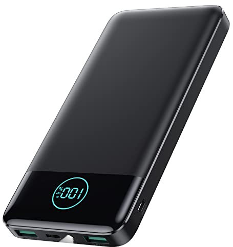 AXNEB Power Bank 13800mAh,[Pequeña Pero Poderosa] Batería Externa USB C In & out 3A Cargador Portátil de Alta Velocidad con Linterna Batería Portátil para iPhone 16/15/14 Samsung Huawei Xiaomi etc.