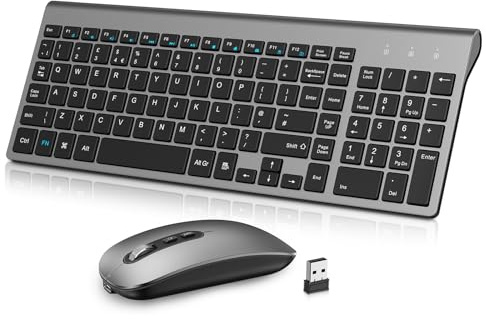 EasyTyping Wireless Keyboard and Rechargeable Mouse - Type with Ease & Double Your Efficiency - High-end Laptop Keyboard Technology -Compact Keyboard Noiseless Mouse, say goodbye to typing troubles