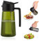 YZROHYI 470 ML Spruzzino Olio 2 in 1,Spruzza Olio Spray Cucina Vetro,Spruzzo Olio Friggitrice Aria,Bottiglia Spray per Olio,Oil Spray,Vaporizzatore Olio Dispenser,Spruzzatore Nebulizzatore Olio