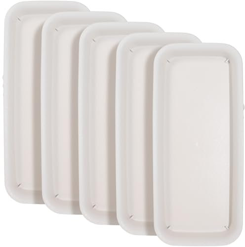 SOIMISS Lot De 5 Soucoupes pour Pots De Fleurs Soucoupes Carrées De 30 Cm Plateaux D'Égouttement pour Pots De Fleurs Plateaux en Plastique Durables pour Plantes