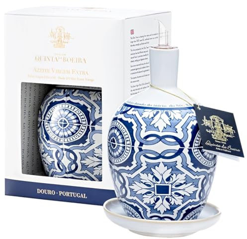 Quinta da Boeira | Aceite de Oliva Virgen Extra Coupage Ecológico - Aceitera de Porcelada Portuguesa 500 ml.