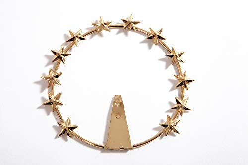 Centro Ardolino Corona Aureola STELLARIO latón dorado filigrana para estatuas sagradas Madonne, Santos, Jesús y funerarias, diámetro 12 cm, dorado, CM. 10
