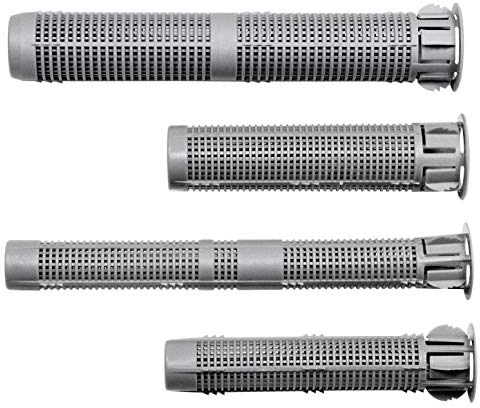 SN-TEC Siebhülsen | Ankerhülsen | Gitterhülsen mit Kragen aus Kunststoff (Größen- und Längenauswahl möglich) (10, 20x130mm für M12 bis M16)