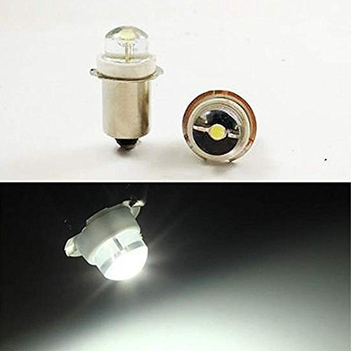 P13.5s 3 V 4,5 V 6 V 0,5 W 0,75 W 6000 K Blanc Ampoule LED Lampe torche Phare Mini lampe frontale lampe de poche, 7pcs, 3V