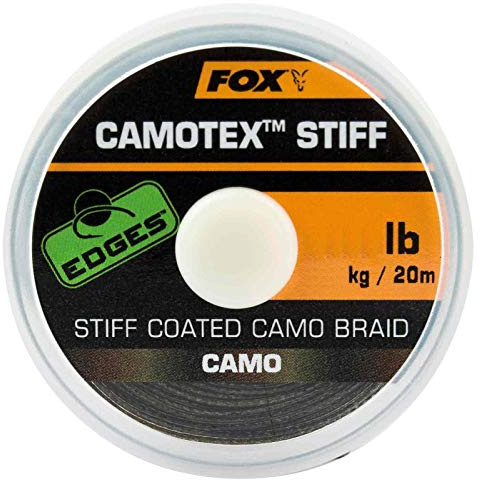 Fox Camotex Stiff Coated Camo Braid 20m - Vorfachmaterial