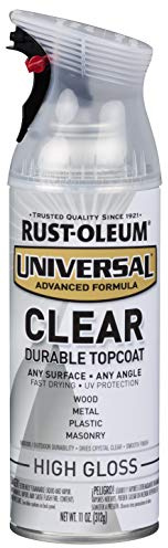Rust-Oleum Universal All Surface Clear Topcoat Spray, High Gloss Clear