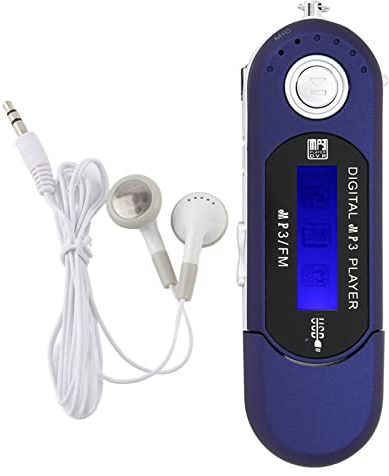 MP3-Player - VIFER Tragbarer MP3-USB-Player für Digitale Musik mit LCD-Bildschirmunterstützung 32 GB TF-Karte und FM-Radio(Blau)
