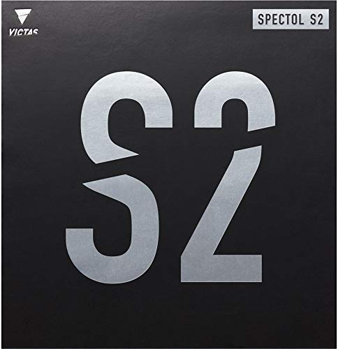 VICTAS 210020 Table Tennis Rubber, Table Soft, Spectrum, S2 SPECTOL S2, Red (0040), 2.0