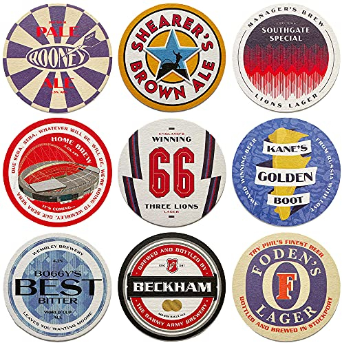 England Football Beer Mats x9