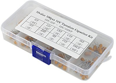 BGTXINGI 100pcs 10 valeur 16v 1 uf - 100 UF boîte en plastique assortie de condensateur de tantale