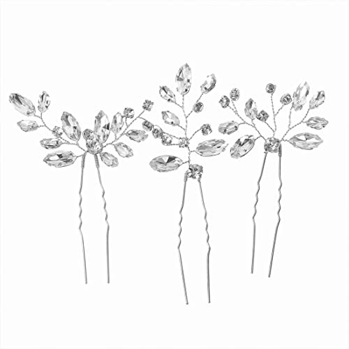 Braut Hochzeit Blume Haarnadeln Perle Brautschmuck Hochzeit Haarschmuck Silber Haarspangen für Frauen und Mädchen