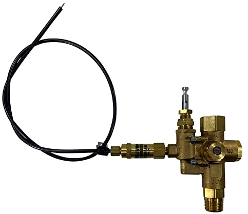 1/2 NPT Top Inlet Unloader Pilot Check Valve All in One, plus Throttle Control Cable for 6.5HP Gas air Compressors and Below (125-150 PSI, 36 Throttle Control Cable & Unloader Valve)