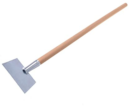 AQBAU Eisstößer 150 mm mit Stiel – Eisschaber Boden aus Metall – Stoßscharre/Eisscharre verzinkt – Bodenschaber & Eiskratzer Gehweg – Eisstößer mit Stiel 95 cm
