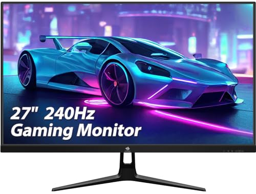 Z-Edge 27 Zoll Gaming Monitor 240Hz 1ms MPRT IPS Panel Full HD 1080P, 400cd/m² Helligkeit, FreeSync, HDMI & DisplayPort, VESA Kompatibel, Schwarz