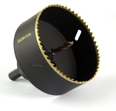 BINOTA Scie Cloche Bi-Métal M42 100 mm, pour Métal, Bois, Contreplaqué, PVC, Panneau de Fibres, Plaques de Plâtre