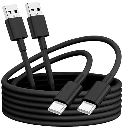 XGMATT USB C Kabel, [2M 2 Stück ] ladekabel USB C Schnellladung | Synchronisierungskabel USB C für Samsung S10/S9/S8te 10te 9, Sony Xperia, Huawei P30/P20/Mate 20, schwarz
