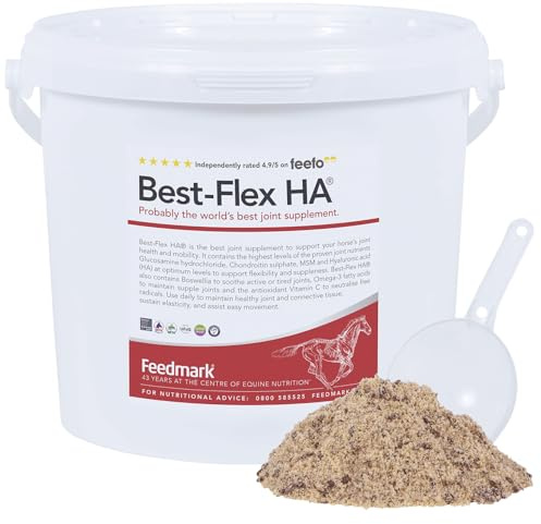FEEDMARK BEST-FLEX HA® | Probably the World’s Best Horse Joint Supplement | Support Horse Joint Health & Mobility | 60 Days Supply | 6.4kg | 100% British Made | UFAS & BETA NOPS Accredited