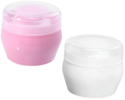 VICASKY Wollpuderquaste Satz Mit Leeren Körperpuderbehältern Sanfter Quastenbausch Reisefreundlich Frei Für Babypflege Und Babyparty